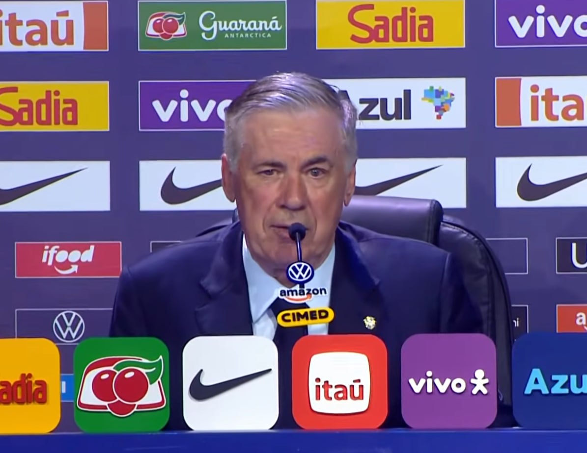 Carlo Ancelotti encanta na convocação da Seleção Brasileira