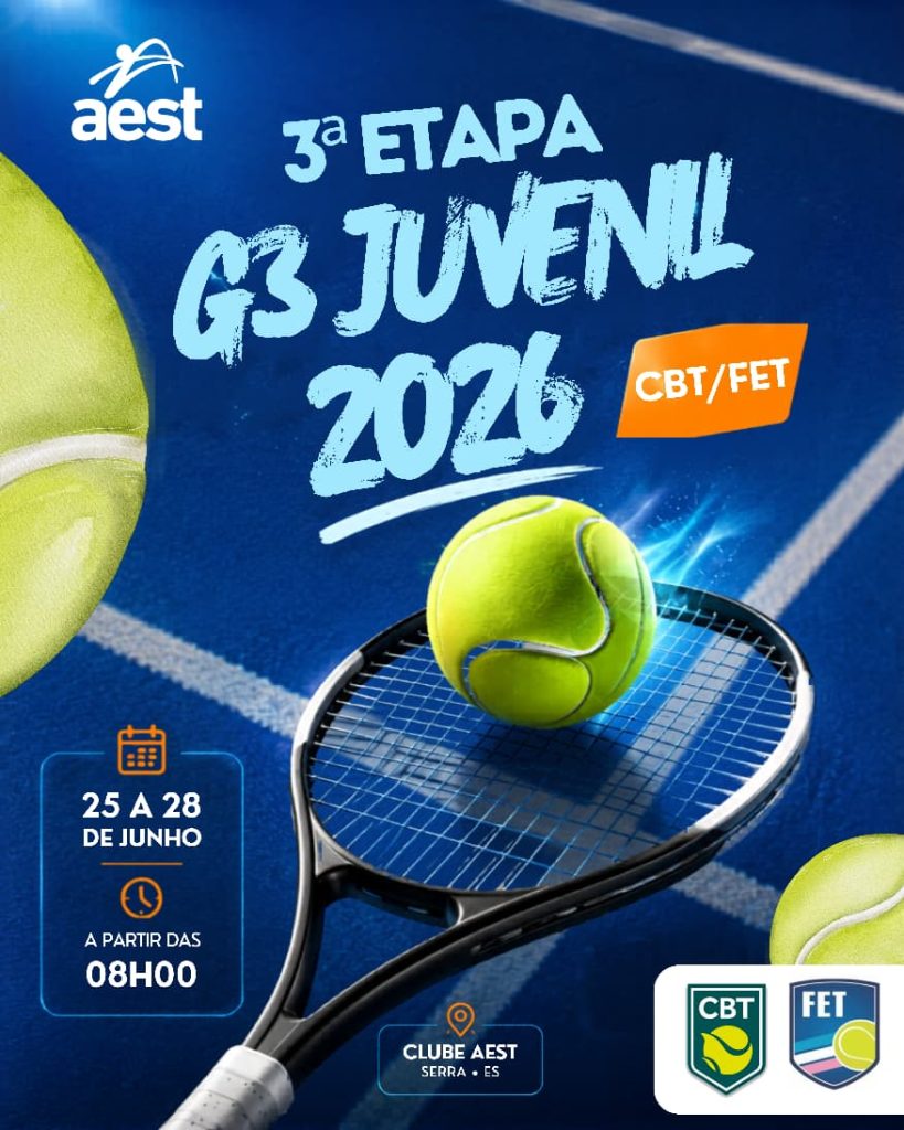 Torneio nacional de tênis de base agita o Clube AEST até domingo (28) 2