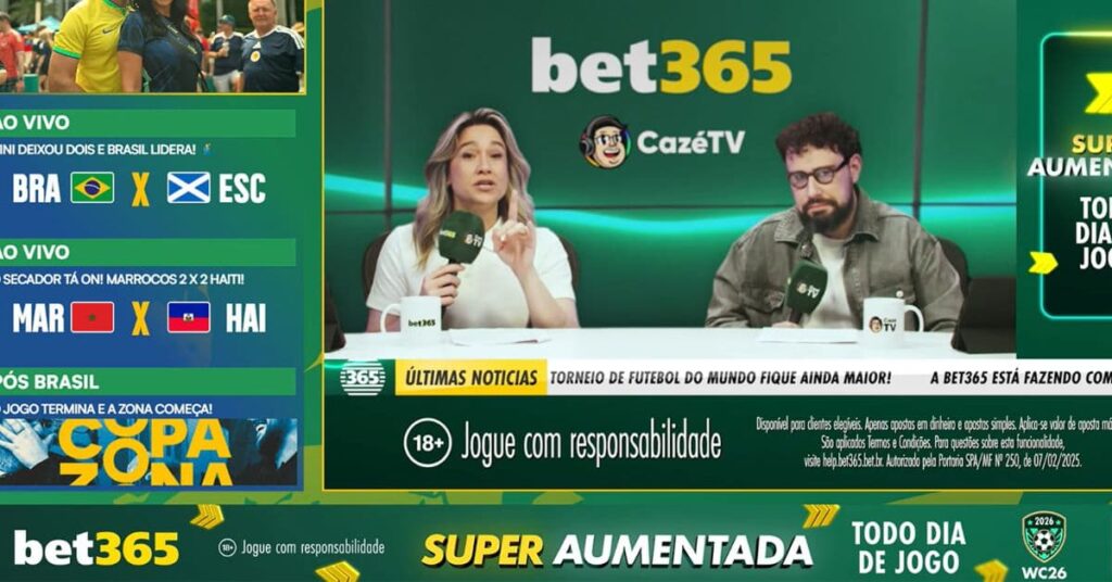 CazéTV adota modelo mais conservador em anúncios de apostas