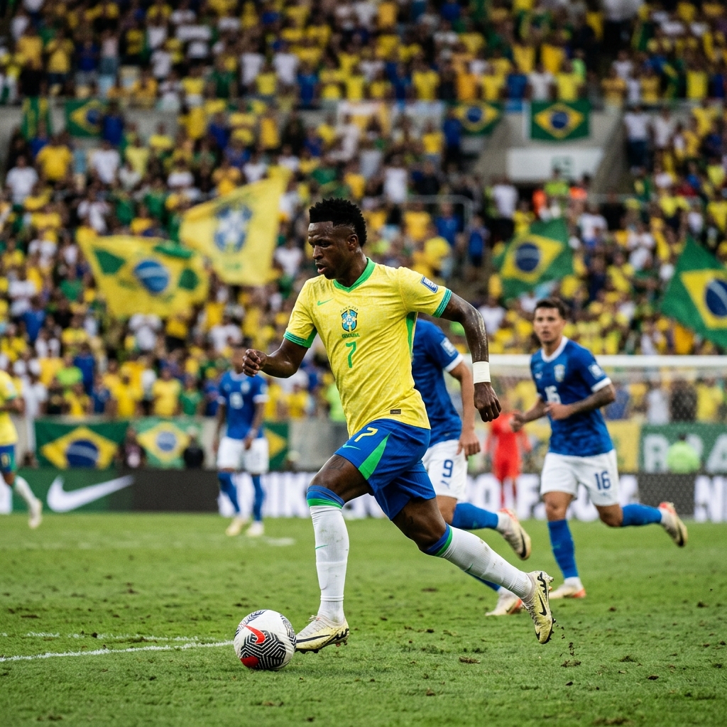 Vini Jr. pode quebrar recordes de ídolos do Brasil em Copas do Mundo