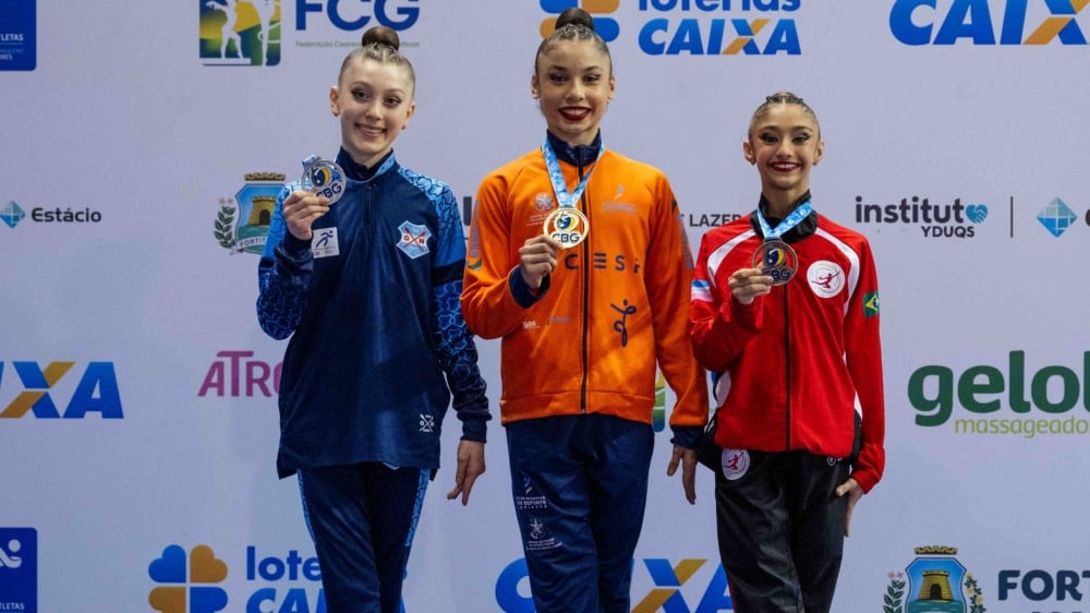 ES fatura ouro, prata e bronze no Brasileiro Juvenil de Ginástica Rítmica