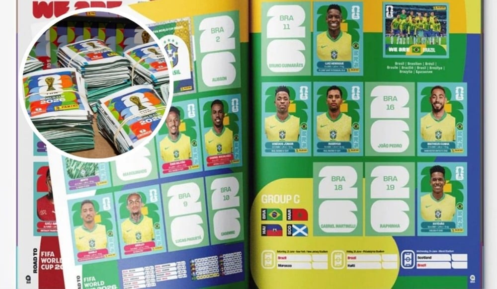 Neymar e Endrick invadem álbum da Copa com 120 novidades