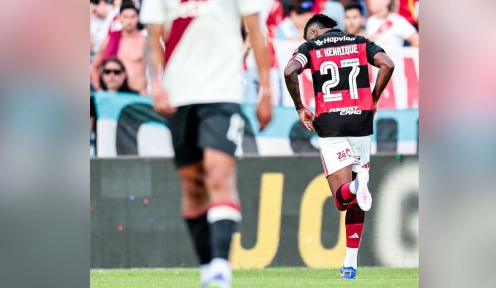 Com golaço de Bruno Henrique, Fla empata com River em Portugal