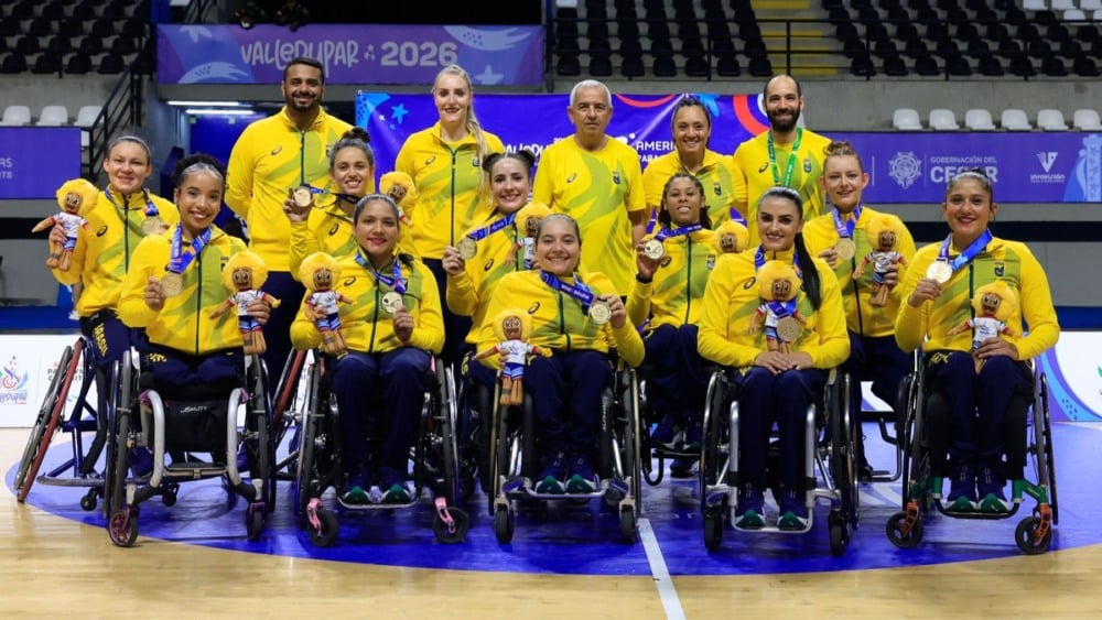 Quatro capixabas no ouro do basquete em cadeira de rodas na Colômbia