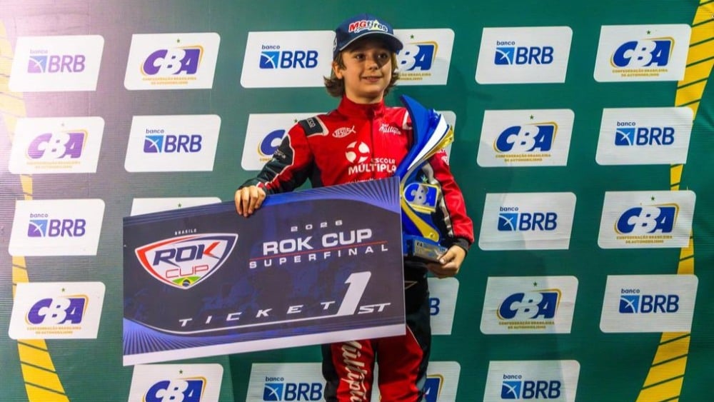 Garoto de 10 anos do ES vence Copa Brasil de Kart e vai para a Itália