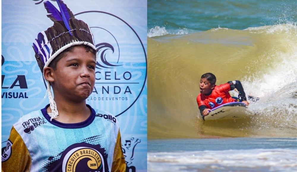 Da aldeia para as ondas: indígena de Aracruz vence etapa do Brasileiro