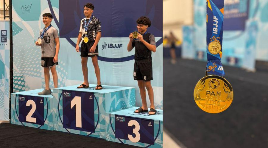 Rafael Prado, 13 anos, fatura o Pan Kids de jiu-jítsu nos EUA